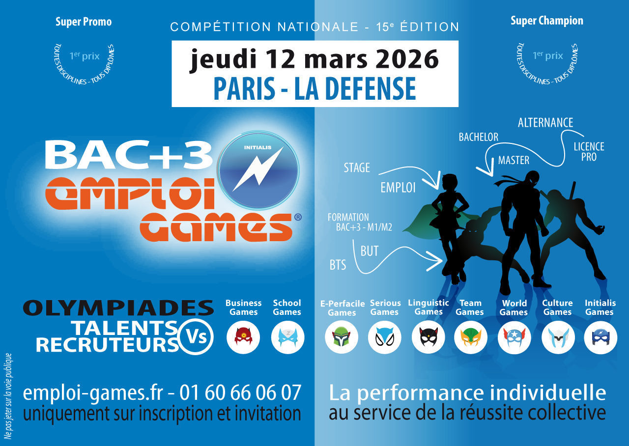 EmploiGames Event Bac+3 - jeudi 12 mars 2026
